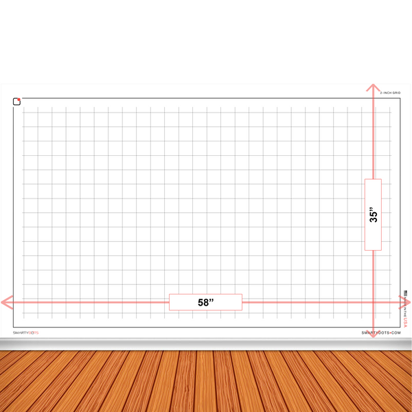 Graph 2 Inches Graph | 2 Inch Grid (58x35) | Smarty Dots