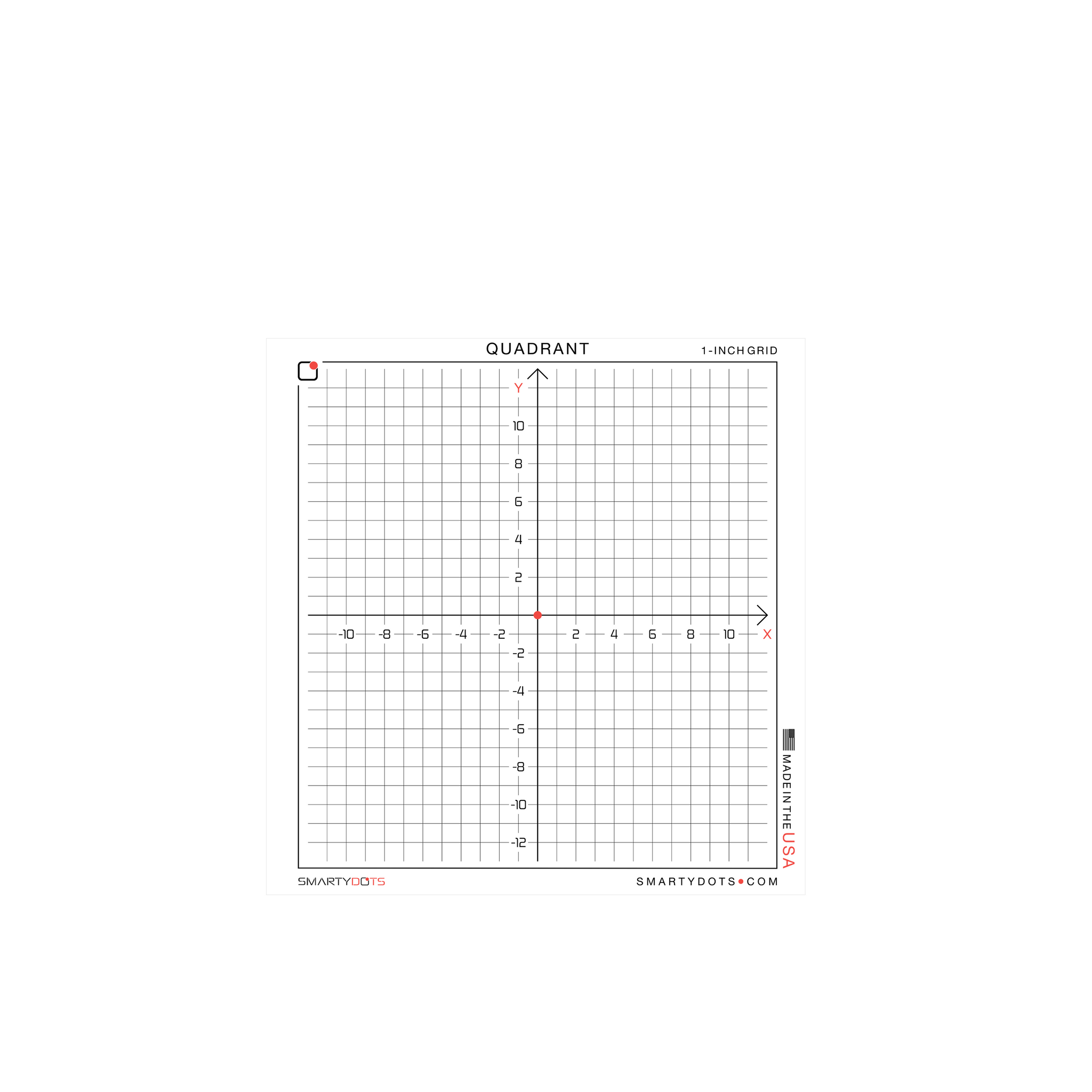 Quadrant | 1 Inch Grid (28x29) | Smarty Dots